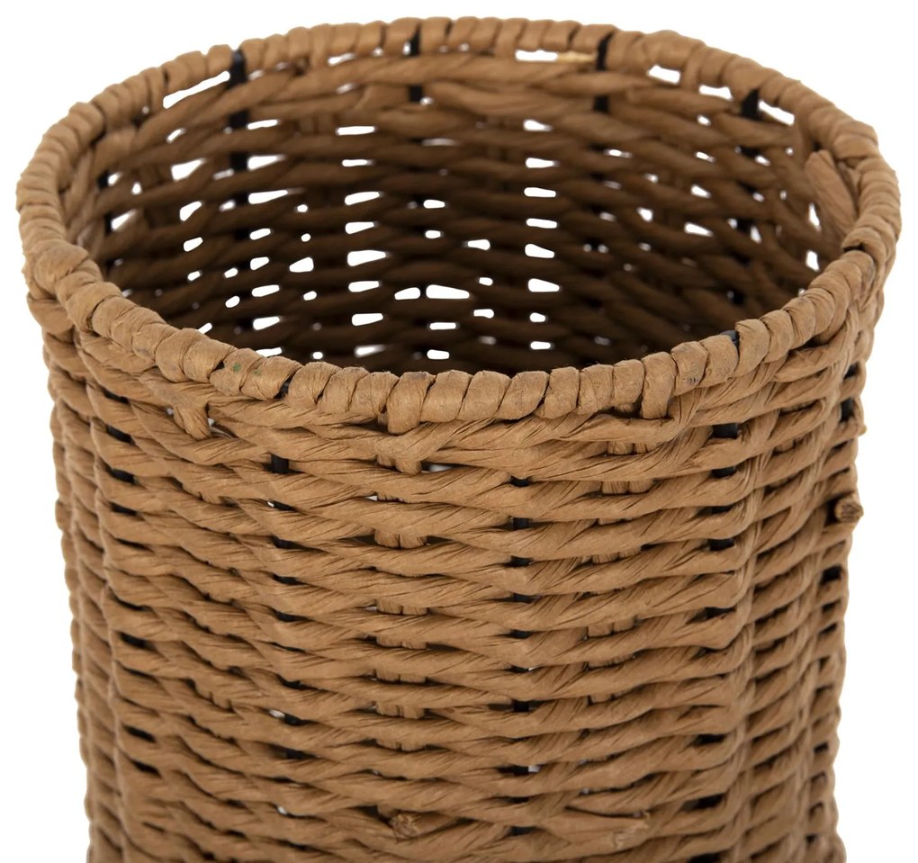 Φωτιστικό Δαπέδου C4342 Μέταλλο - Paper Rope σε Μπέζ Άμμου - Μαύρο Φ20X120Υεκ. 20x20x120 εκ.