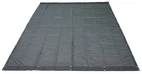 VEVOR Dump Truck Mesh Tarp, 6 x 14 ft, PVC Coated Black Heavy Duty Cover with 5.5&quot; 18oz Double Pocket, Brass Grommets, Reinforced Double Needle Stitch Webbing Fits Manual or Electric Dump Truck System