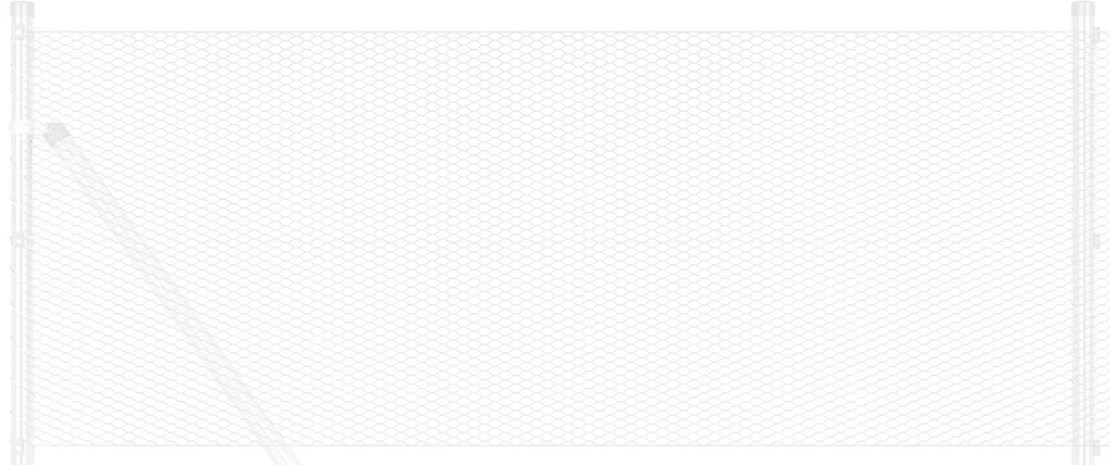 vidaXL Φράχτης Εξαγώνου Ασημί 10000 x 0.05 x 60 εκ