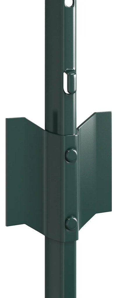 vidaXL Πό posts φράχτη 22 pcs Πράσινο 80 x 2.7 x 2.7 εκ. Ατσάλι