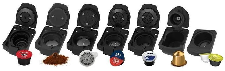 Μηχανή εσπρέσο 7σε1 Crown CCM-1531W 20 bar, 0,9 l, 7 προσαρμογείς, ενδείξεις LED, έλεγχος μήκους καφέ, Λευκό/μαύρο
