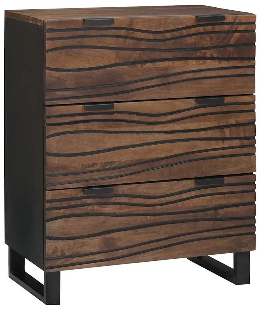 Πλαϊνό γραφείο Καφέ 60 x 33.5 x 75 εκ. Μασίφ ξύλο μάνγκο