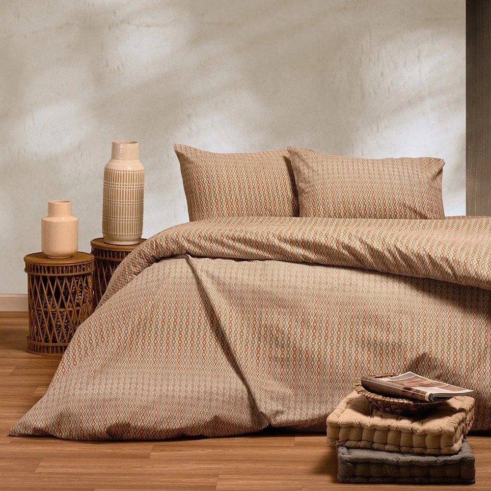 Σεντόνια Φανελένια Tundra (Σετ 4τμχ) Beige Melinen King Size 270x260cm 100% Βαμβακερή Φανέλα