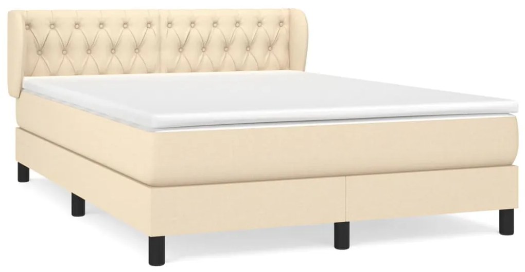 ΚΡΕΒΑΤΙ BOXSPRING ΜΕ ΣΤΡΩΜΑ ΚΡΕΜ 140X190 ΕΚ. ΥΦΑΣΜΑΤΙΝΟ 3126482