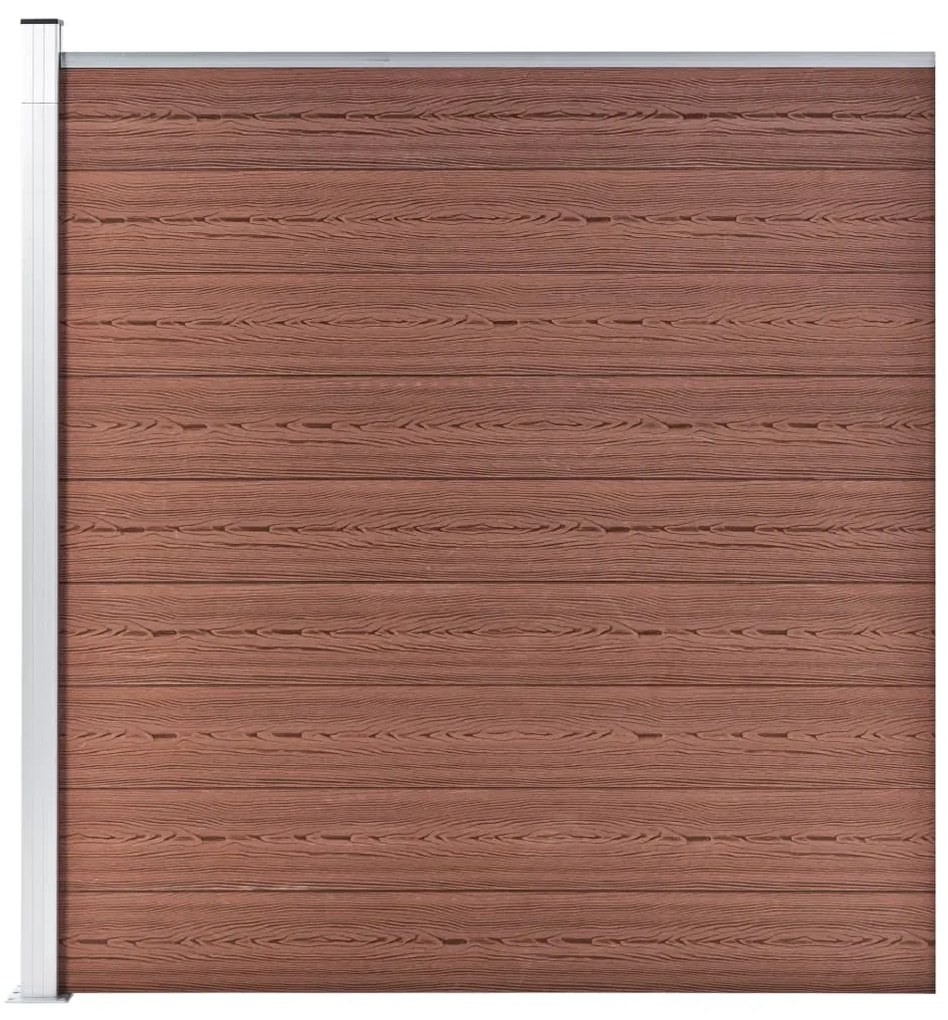 vidaXL Πάνελ Περίφραξης Καφέ 1564 x 186 εκ. από WPC