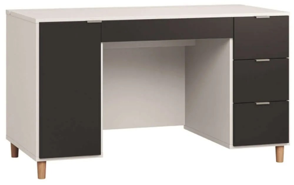 Γραφείο Simple 140 16630469 140x65x77,5cm White-Black