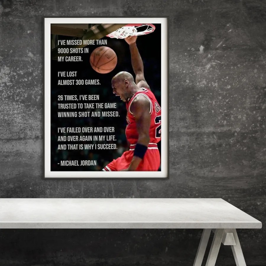 Πόστερ &amp; Κάδρο Jordan Quote KDS005A 40x50cm  Εκτύπωση Πόστερ (χωρίς κάδρο)