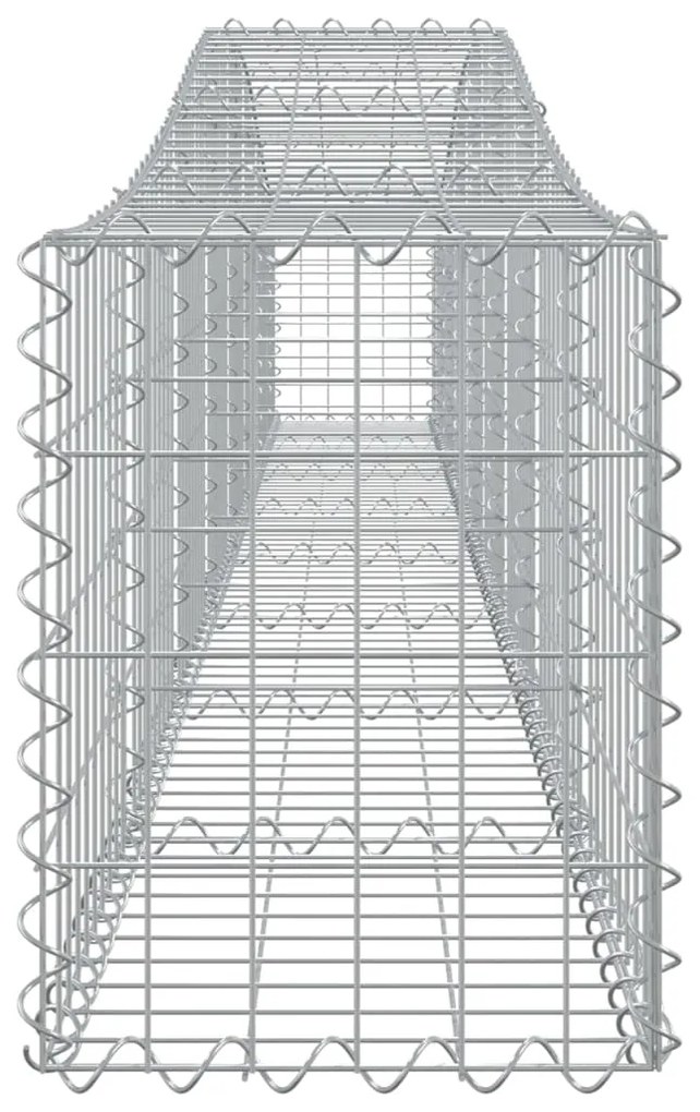 Συρματοκιβώτια Τοξωτά 9 τεμ. 400x30x40/60 εκ. Γαλβαν. Ατσάλι - Ασήμι