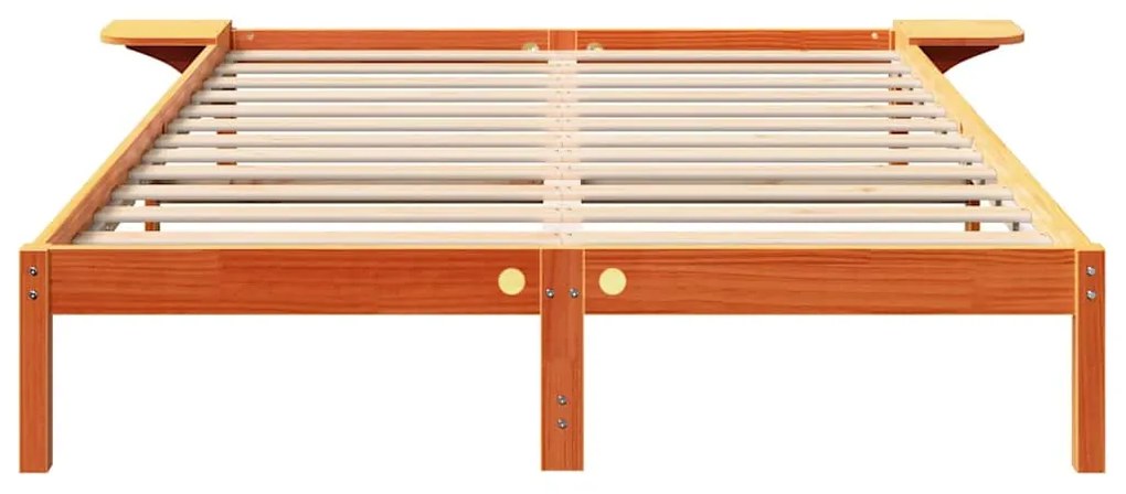 vidaXL Πλαίσιο κρεβατιού με κομοδίνα Καφέ 160 x 200 cm Καφέ κεριού