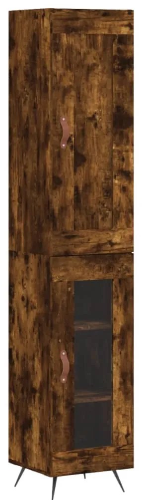 vidaXL Ντουλάπι Καπνιστή δρυς 34,5x34x180 εκ. από Επεξεργασμένο Ξύλο