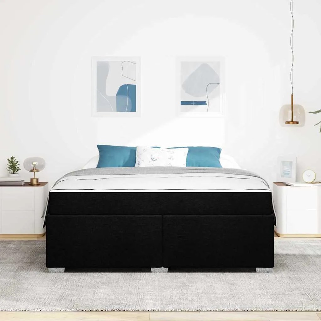 vidaXL Σκελετός Κρεβατιού Άλλο Μαύρο 180 x 200 cm ύφασμα