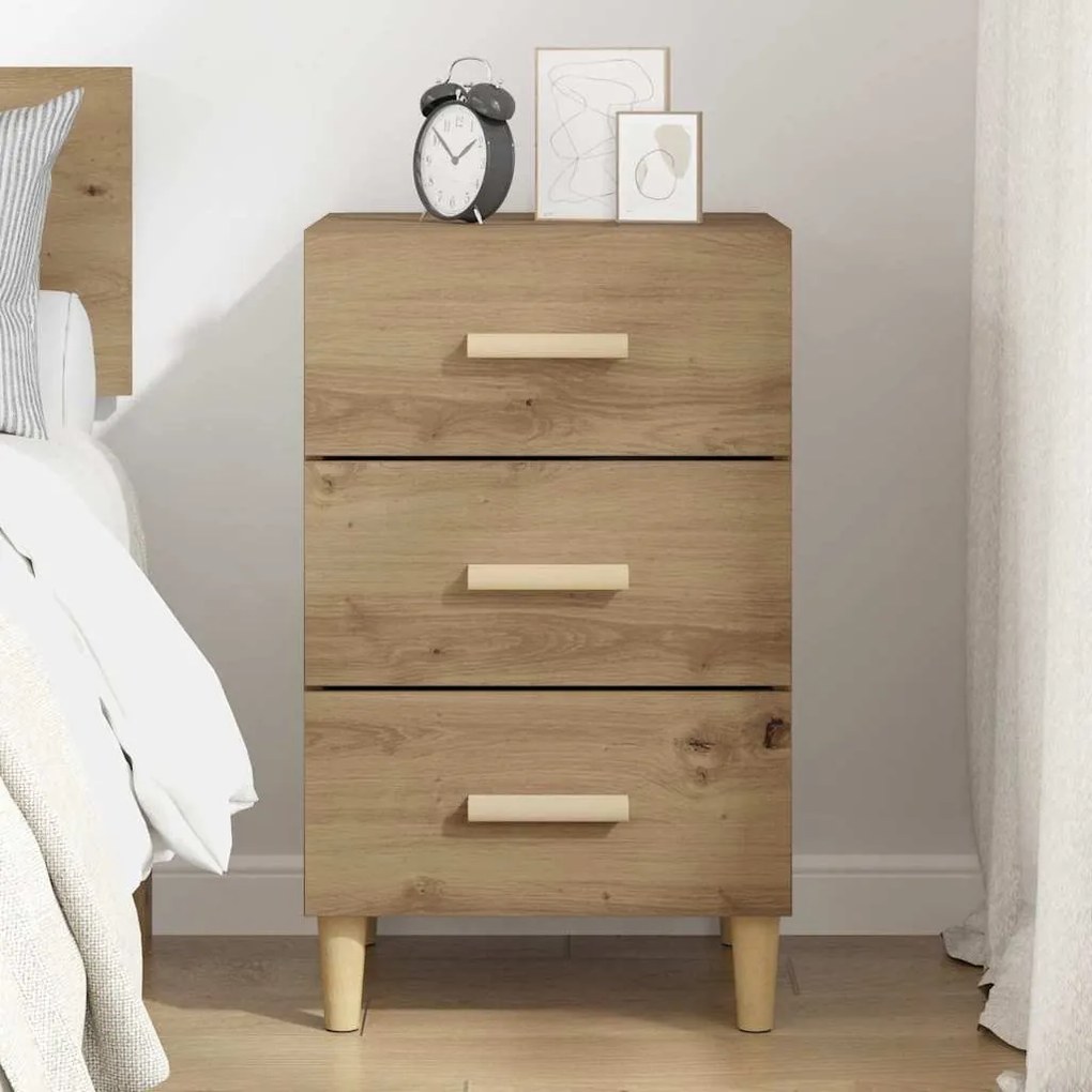 vidaXL Κομοδίνο artisan δρυς 40 x 40 x 66 εκ. Επεξεργασμένο ξύλο
