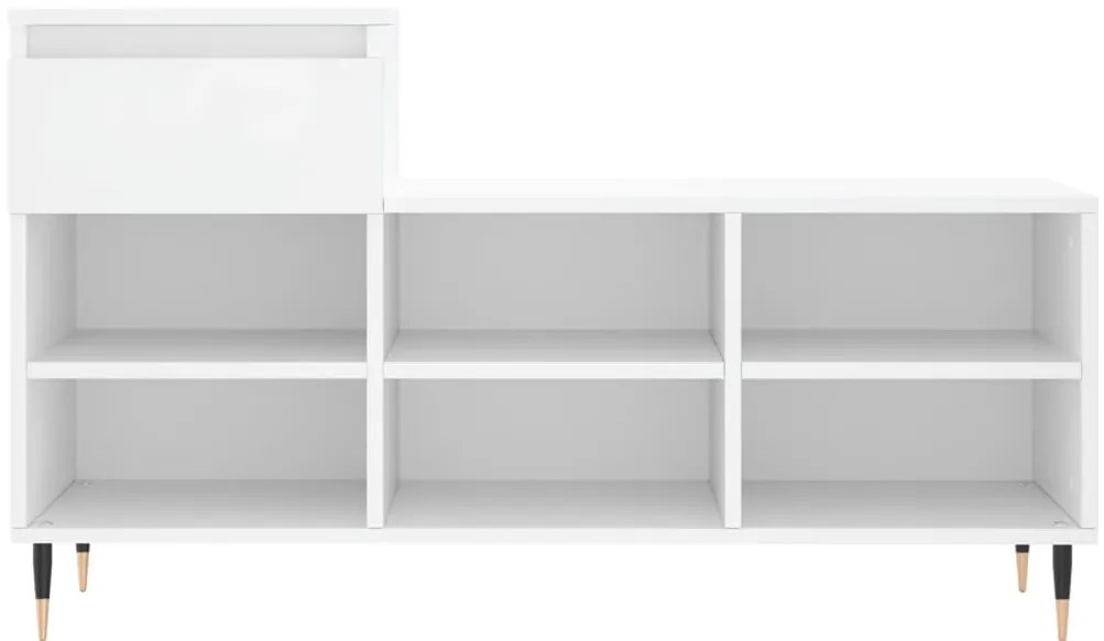 vidaXL Παπουτσοθήκη Λευκή 102x36x60 εκ. από Επεξεργασμένο Ξύλο