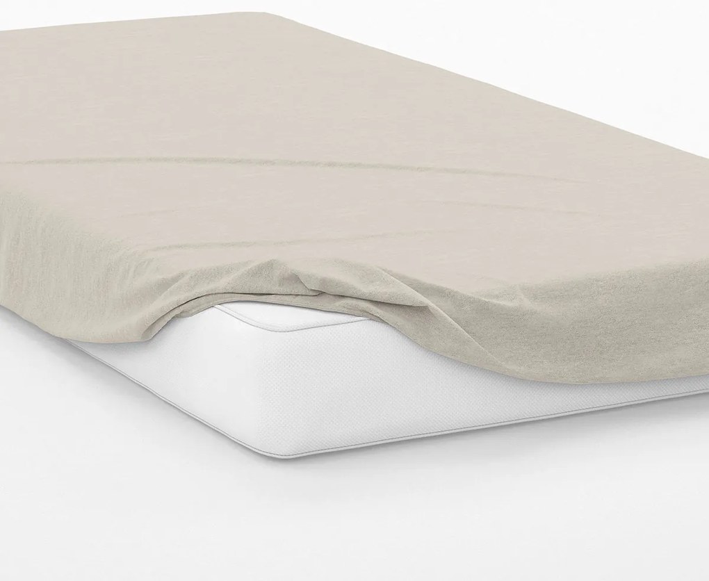 Σεντόνι King Size Με Λάστιχο (180x200+30) Dimcol Exotic Line Μπεζ
