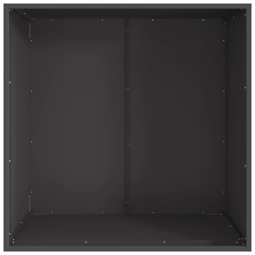 vidaXL Τζάκι Τετράγωνο Μαύρο 80x80x43 εκ. Ατσάλι