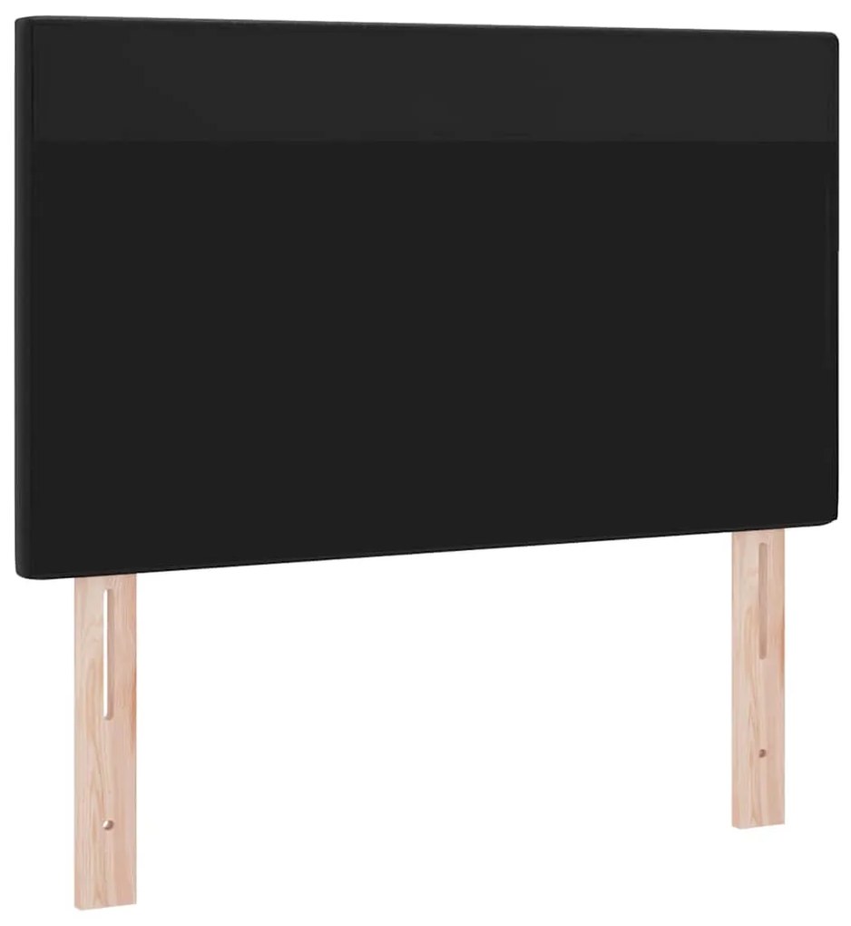 vidaXL Κεφαλάρι Επιτοίχιο με κεφαλάρι Μαύρο 90 cm PVC