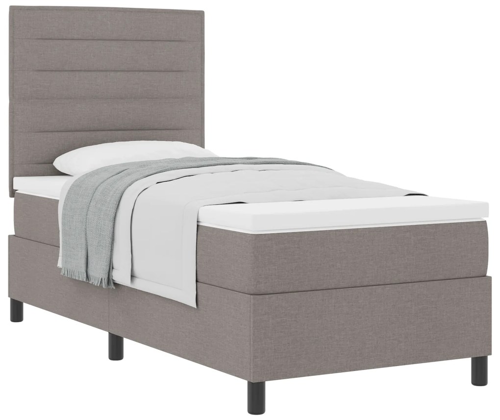 vidaXL Κρεβάτι με Ελατήρια και Στρώμα 80x200 cm Ύφασμα