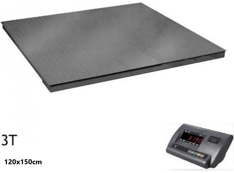 Ηλεκτρονική Πλάστιγγα 120x150cm με Ικανότητα Ζύγισης 3000kg και Υποδιαίρεση 500gr