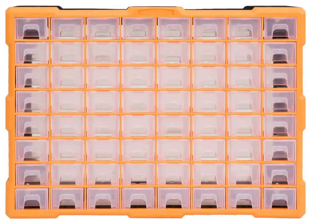 vidaXL Κουτί Αποθήκευσης/Οργάνωσης με 64 Συρτάρια 52 x 16 x 37,5 εκ.