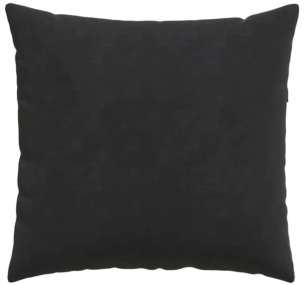 vidaXL Μαξιλάρι Καναπέ 2 pcs Μαύρο 50 x 50 cm Υφασμάτινο Κορντουρά