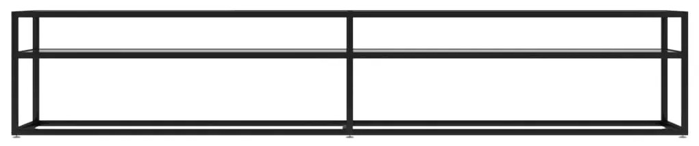 vidaXL Έπιπλο Τηλεόρασης Διαφανές 220 x 40 x 40,5 εκ. από Ψημένο Γυαλί