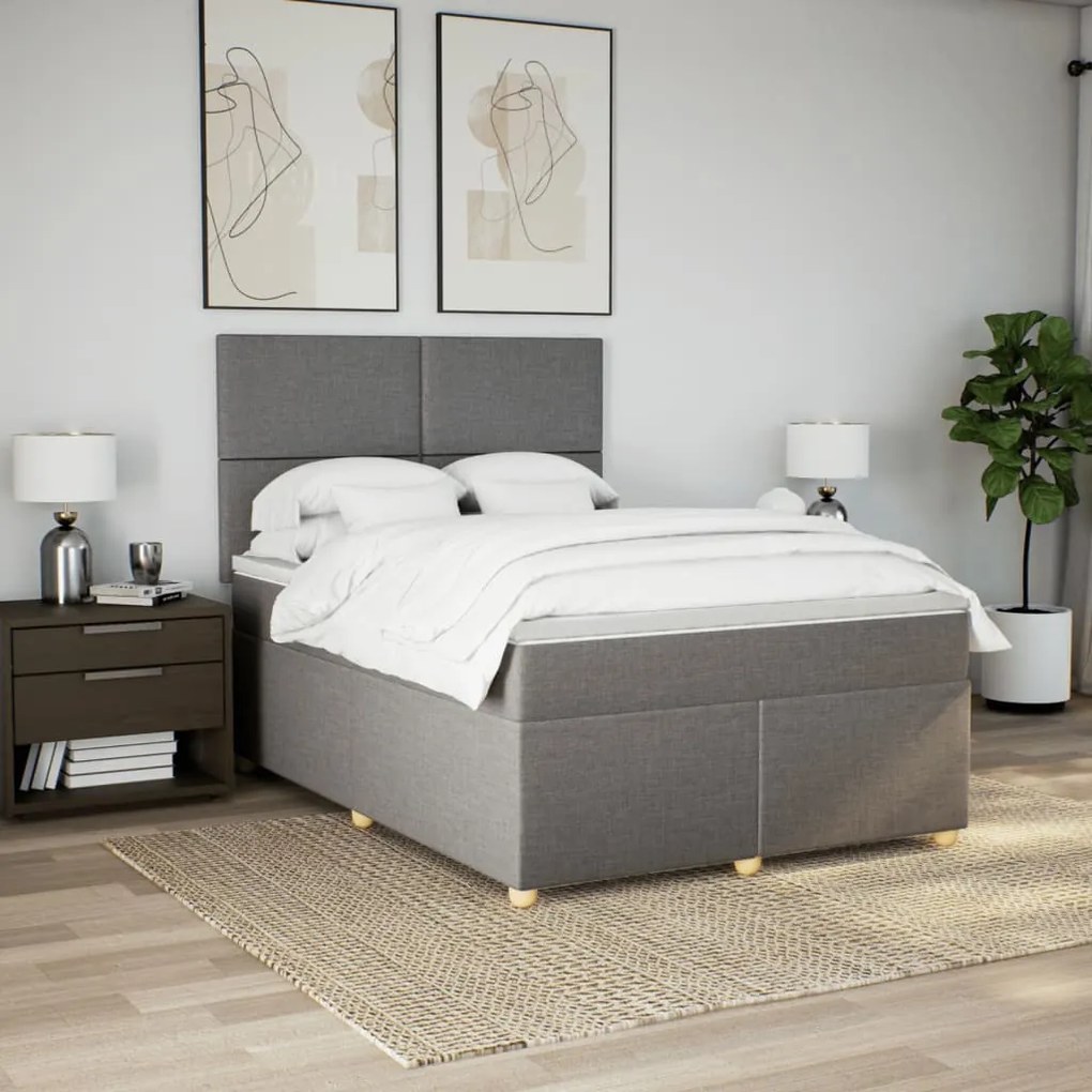 ΚΡΕΒΑΤΙ BOXSPRING ΜΕ ΣΤΡΩΜΑ TAUPE 140X200 ΕΚ. ΥΦΑΣΜΑΤΙΝΟ 3291300