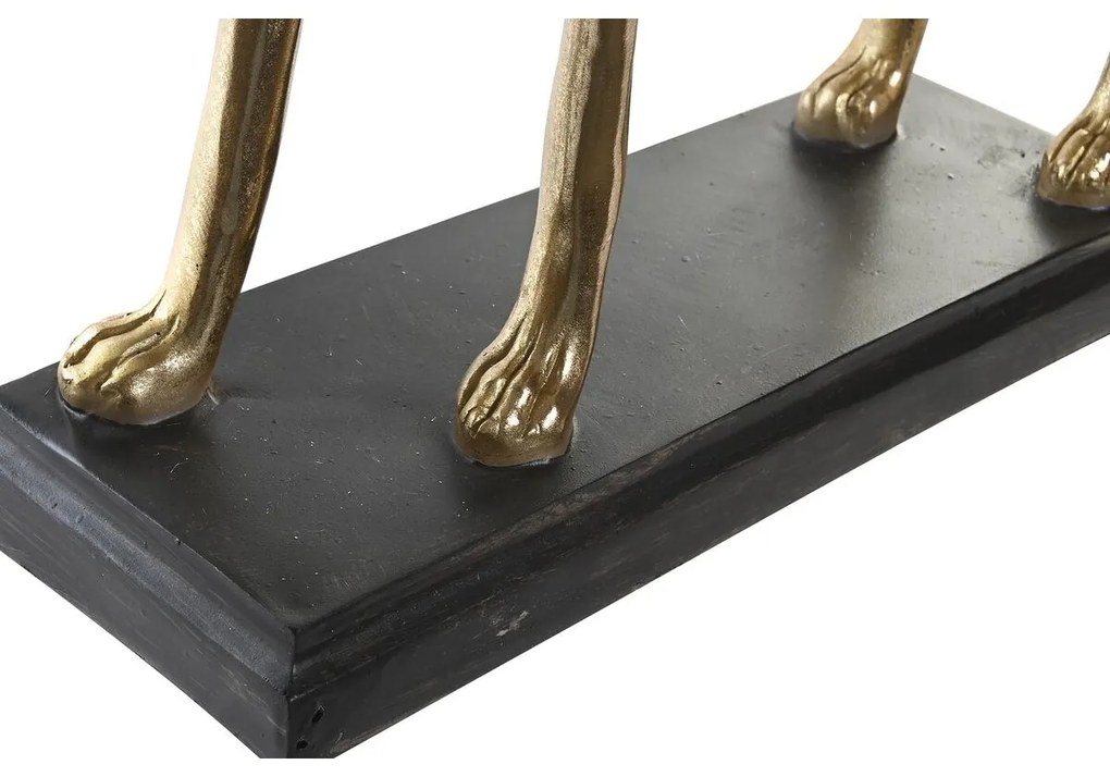 Διακοσμητική Φιγούρα DKD Home Decor 44,5 x 17 x 65,5 cm Μαύρο Χρυσό Σκύλος