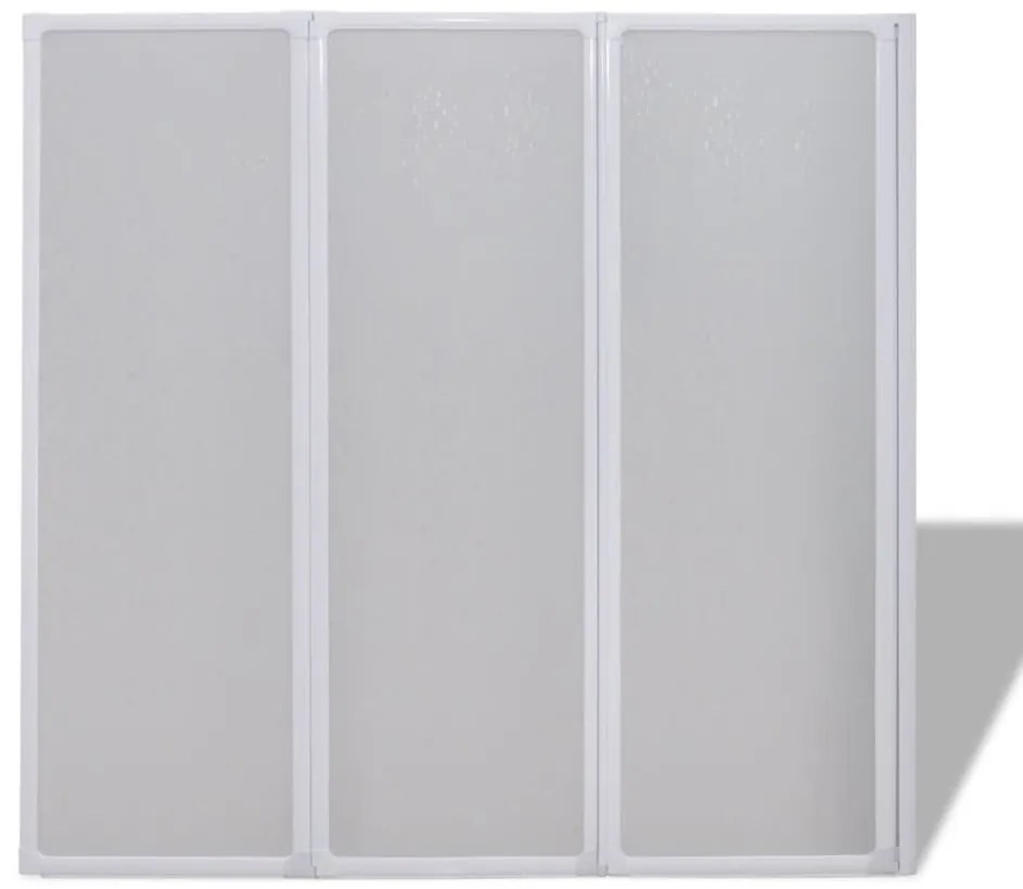 vidaXL Πτυσσόμενο Διαχωριστικό Μπανιέρας 141 x 132 cm 3 Πάνελ