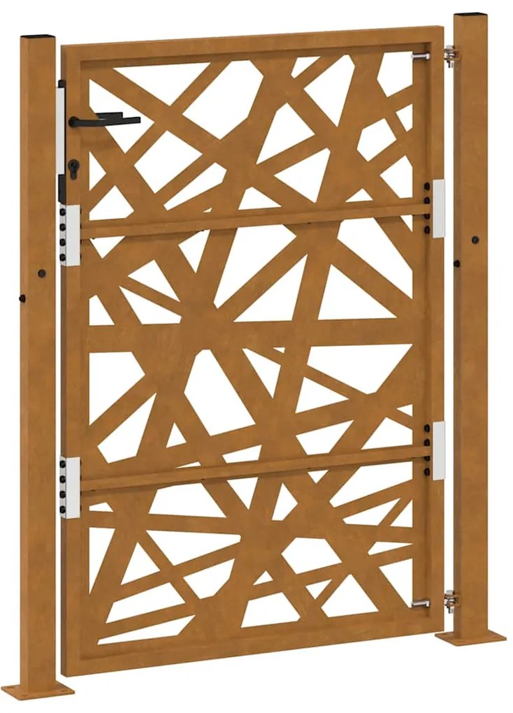 Πύλη κήπου 105x130 cm από χάλυβα καιρικές συνθήκες Light Design - Καφέ