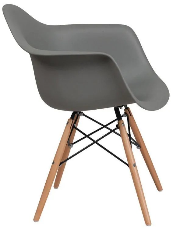 Καρέκλα Casual Fylliana Γκρί κάθισμα - Φυσικά πόδια 65x64x79 εκ. 4αδα 65x64x79 εκ.