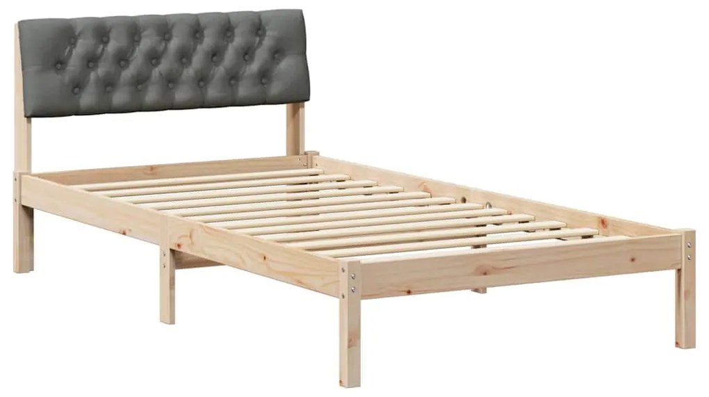 vidaXL Σκελετός Κρεβατιού Καφέ και σκούρο γκρι 100 x 200 cm