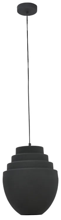 Φωτιστικό οροφής Kelsy Inart E27 μαύρο μέταλλο Φ30x122εκ