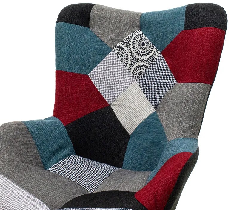 Πολυθρόνα Kido pakoworld υφασμάτινη χρώμα patchwork