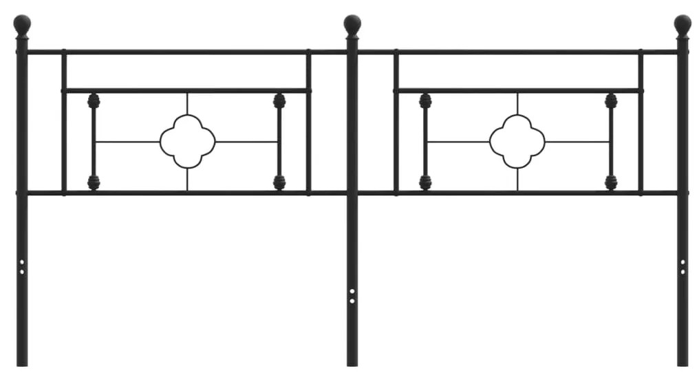 vidaXL Κεφαλάρι Μαύρο 180 εκ. Μεταλλικό