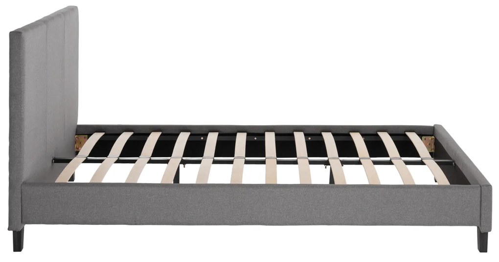 ΚΡΕΒΑΤΙ ΜΕ ΣΤΡΩΜΑ BECCA HM21283.04 ΓΚΡΙ ΥΦΑΣΜΑ--ΓΙΑ 150x200εκ