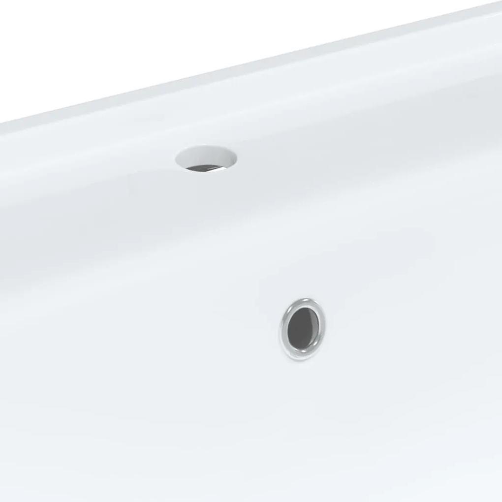 Νιπτήρας Μπάνιου Ορθογώνιος Λευκός 91,5x48x19,5 εκ. Κεραμικός - Λευκό