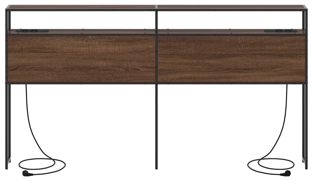 vidaXL Κεφαλάρι Αποθήκης Επιτοίχιο Καφέ δρυς 180 cm Επεξεργασμένο ξύλο