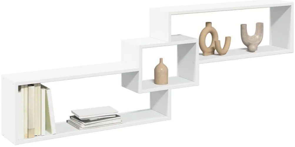 vidaXL Ντουλάπι Τοίχου Λευκό 158x18x53 εκ. από Επεξεργασμένο Ξύλο