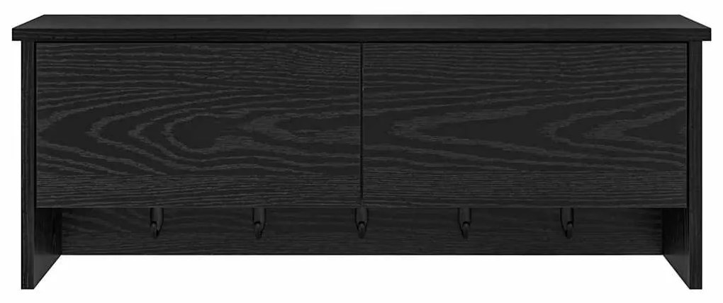 vidaXL Τοίχου Κρεμάστρα Μαύρη Οξυά 80 x 20 x 30 cm Επεξεργασμένο ξύλο