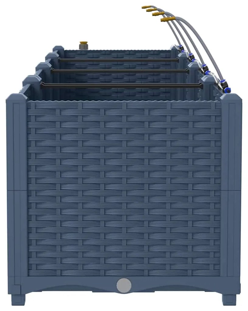 vidaXL Ζαρντινιέρες κήπου Γκρι 160 x 40 x 37.5 cm Ατσάλι