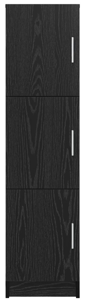 vidaXL Ψηλή Ντουλάπα Μαύρη δρυς 31,5 x 32 x 124 εκ Επεξεργασμένο ξύλο