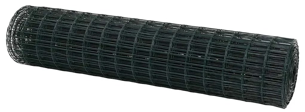 vidaXL Φράχτης Εuro Πράσινο 1 x 10 m Σίδηρος με επικάλυψη PVC