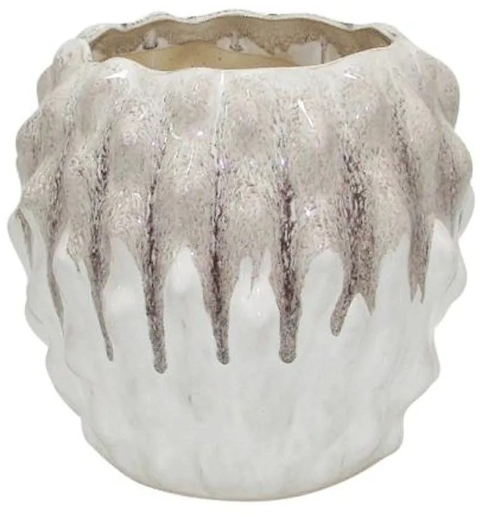 Βάζο Belinda 003-124-101 21x21x20cm White-Beige Ceramic