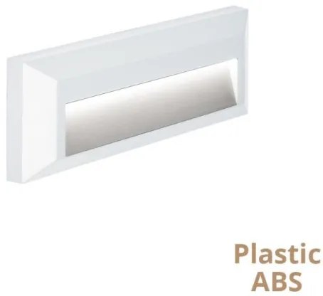 Απλίκα φωτιστικό LED LEROS PLUS L230 πλαστική γκρι λευκή Viokef 4138101 Λευκό