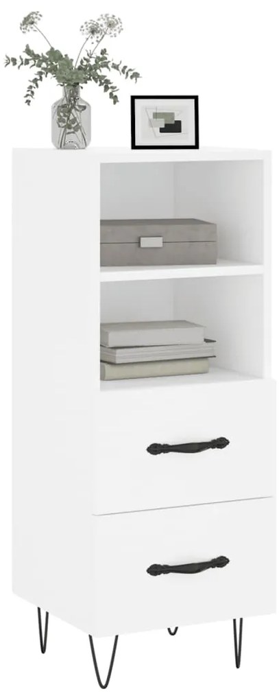 vidaXL Ντουλάπι Λευκό 34,5 x 34 x 90 εκ. από Επεξεργασμένο Ξύλο