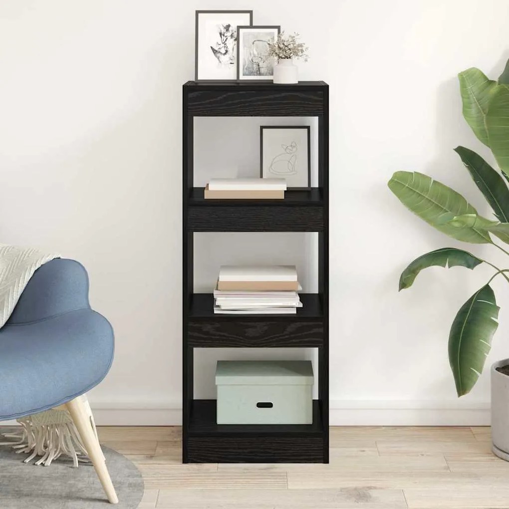 vidaXL Βιβλιοθήκη Μαύρη δρυς 40 x 30 x 103 εκ. Επεξεργασμένο ξύλο