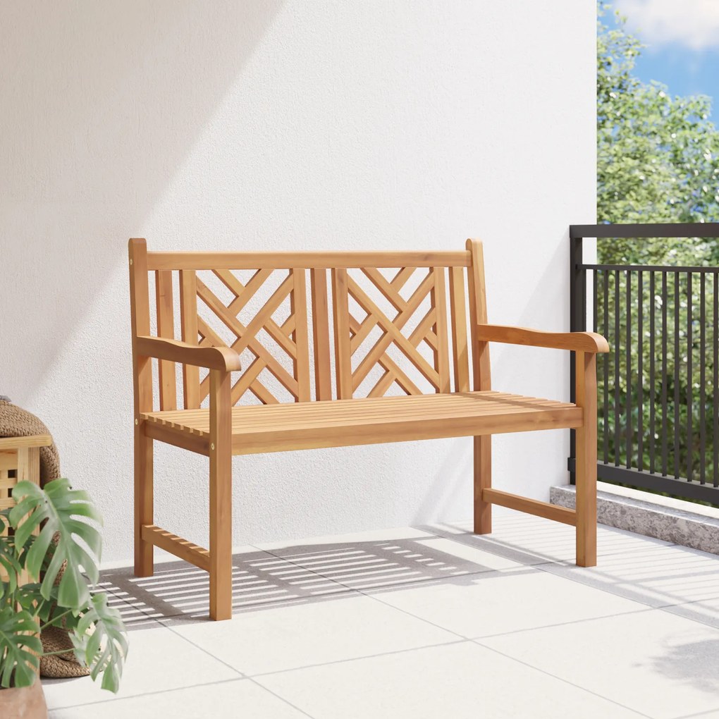 vidaXL Παγκάκι κήπου Καφέ 114 x 60 x 90 εκ Μασίφ ξύλο teak