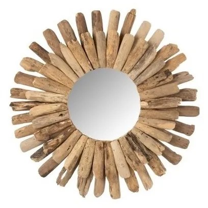 Καθρέπτες J-line  MIROIR ROND BS FLO NAT L (71.5x5x70cm)