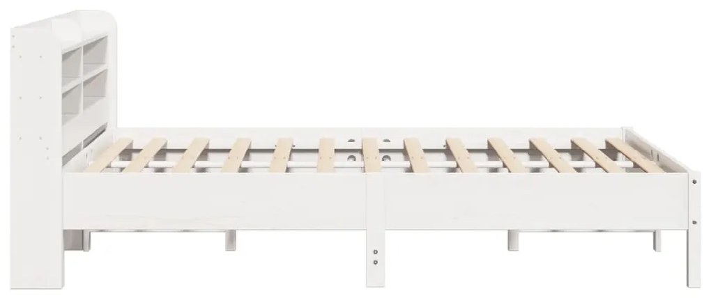 vidaXL Σκελετός Κρεβ. Χωρίς Στρώμα Λευκό 150x200 εκ Μασίφ Πεύκο