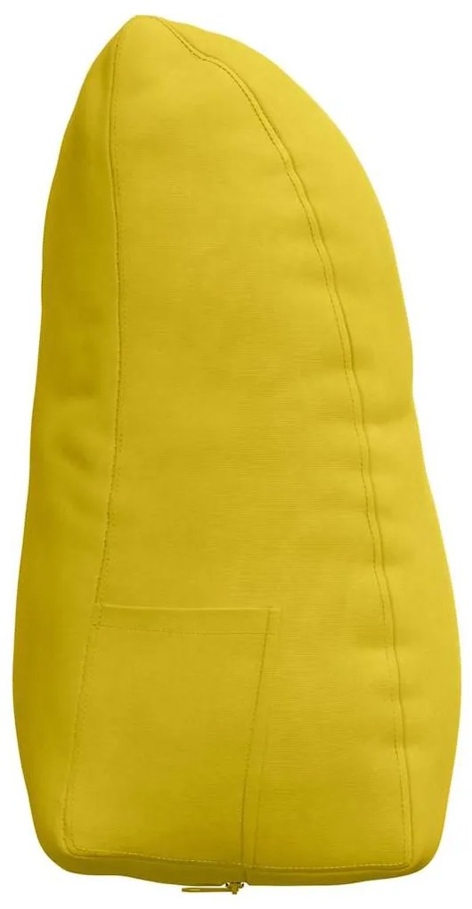 vidaXL Μαξιλάρι Πλάτης Κίτρινο 45 x 24 x 50 εκ Βελούδο